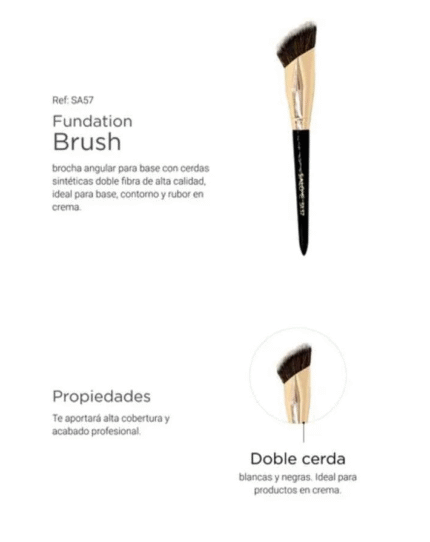 Brocha angular para productos en crema